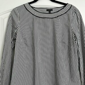 Talbots black/white stripe blouse
